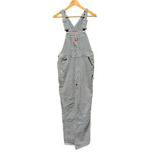Dickies Hickory Railroad Stripe Overall - Blue/White - Size M